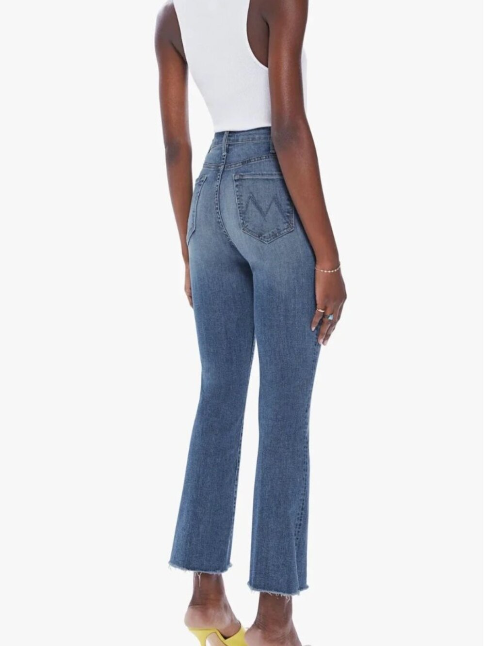 MOTHER Women's Dark Blue Flare Jeans - Picture 3 of 11